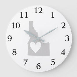 ハートアイダホシェイプハートラブアイダホアンアドレアイダホア ラージ壁時計