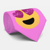 ハートアイ絵文字 ネクタイ (ロール)