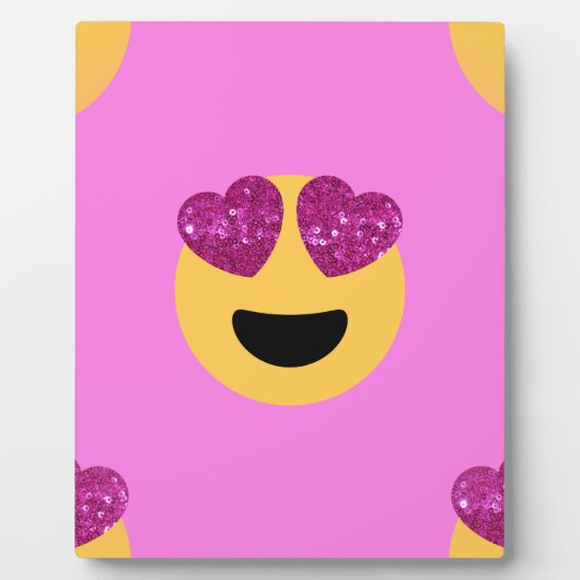 ハートアイ絵文字 フォトプラーク (正面)