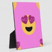 ハートアイ絵文字 フォトプラーク (側面)