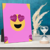 ハートアイ絵文字 フォトプラーク (側面)