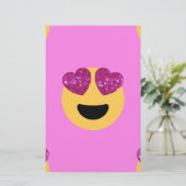 ハートアイ絵文字 便箋 (スタンド正面)