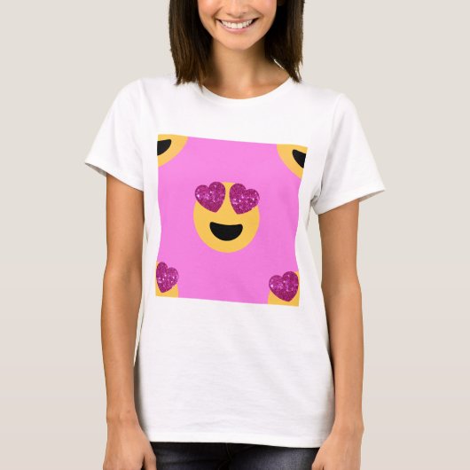 ハートアイ絵文字 Tシャツ (正面)