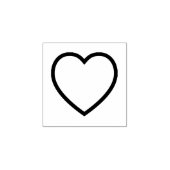 ハートアウトラインゴム印 ラバースタンプ (インプリント)
