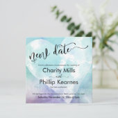 ハートアクアパープル結婚延期の新日付カード (スタンド正面)