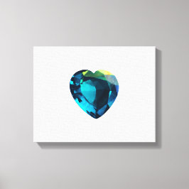 ハートアクアマリン キャンバスプリント