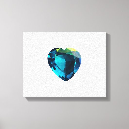 ハートアクアマリン キャンバスプリント (正面)