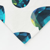 ハートアクアマリン、青 フリースブランケット (角)