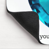 ハートアクアマリン、青 マウスパッド (コーナー)