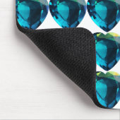 ハートアクアマリン、青 マウスパッド (コーナー)