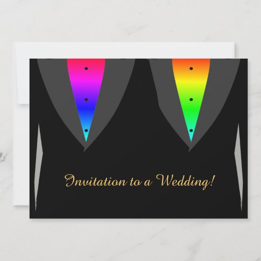 ハートアグローとプライドゲイ結婚式招待状 招待状 (裏面)