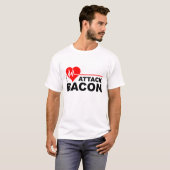 ハートアタック ベーコン おもしろTシャツ Tシャツ (正面フル)