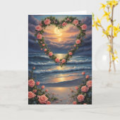 ハートアットバレンタインビーチ カード (黄色い花)