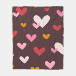 ハートアフラッタ フリースブランケット