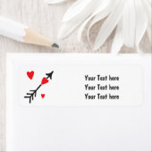 ハートアローバレンタインかわいい住所 シール (インサイチュ)