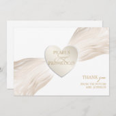 ハートアンパサンドパール＆プロセッコ ブライダルシャワー サンキューカード (正面/裏面)
