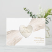 ハートアンパサンド真珠&プロセッコブライダルシャワー サンキューカード (スタンド正面)