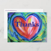 ハートアートの感謝のポストカード ポストカード (正面/裏面)