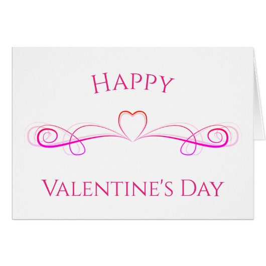 ハートアートハッピーバレンタインデーカード (正面横)