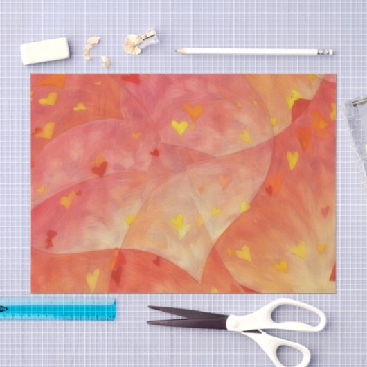 ハートアートラブティッシュペーパー 薄葉紙 (クラフト)