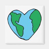 ハートアートワールドエコフライドアイコンハッピーアースクリパ マグネット (正面)