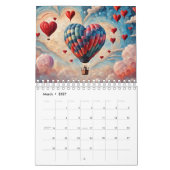 ハートアート カレンダー (3月 2027)