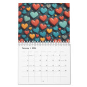 ハートアート カレンダー (2月 2026)