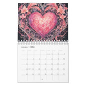 ハートアート カレンダー (1月 2026)