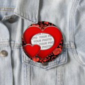 ハートアート+写真 缶バッジ (インサイチュ)