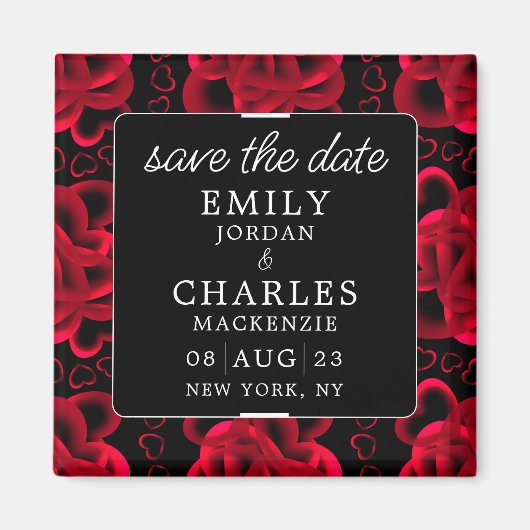 ハートア豊穣エレガントな結婚式 マグネット (正面)