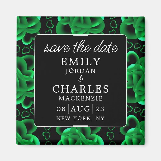 ハートア豊穣エレガントな結婚式 マグネット (正面)