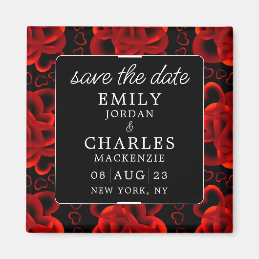 ハートア豊穣エレガントな結婚式 マグネット (正面)