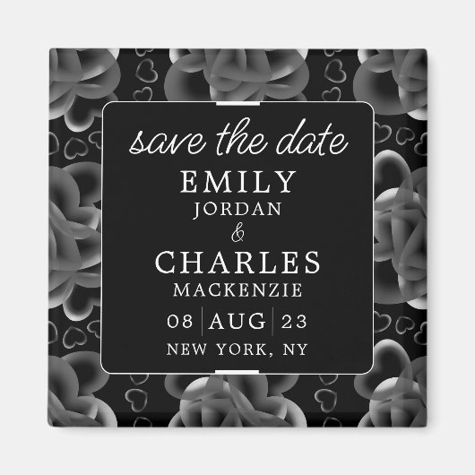 ハートア豊穣エレガントな結婚式 マグネット (正面)