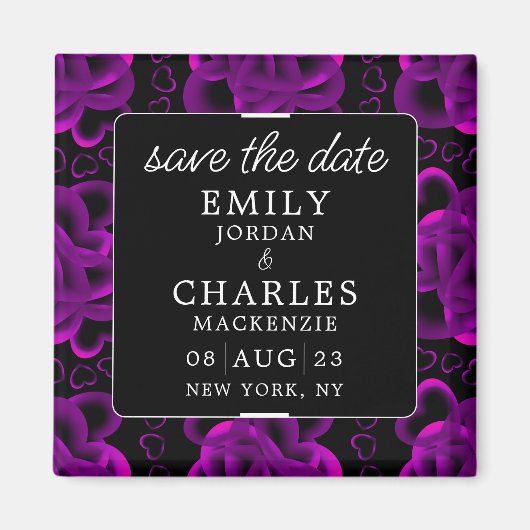 ハートア豊穣エレガントな結婚式 マグネット (正面)