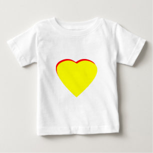 ハートイエローレッド結婚式招待状ザミュージアムザズ ベビーTシャツ
