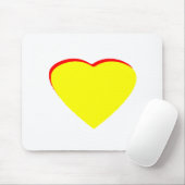 ハートイエローレッド結婚式招待状ザミュージアムザズ マウスパッド (マウス)