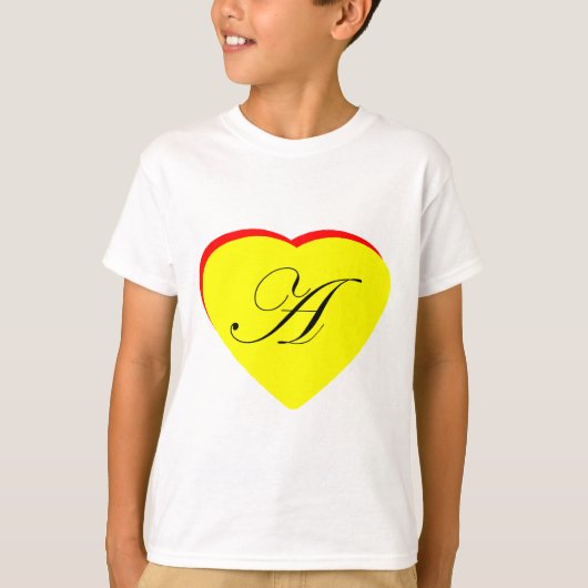 ハートイエローレッドA結婚式招待状ザ・ミュージアムZ Tシャツ (正面)