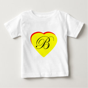 ハートイエローレッドB結婚式招待状ザミュージアムZ ベビーTシャツ