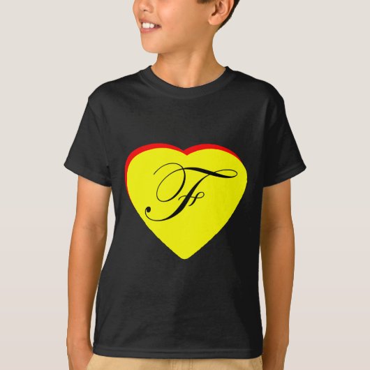 ハートイエローレッドF結婚式招待状ザ・ミュージアムZ Tシャツ (正面)