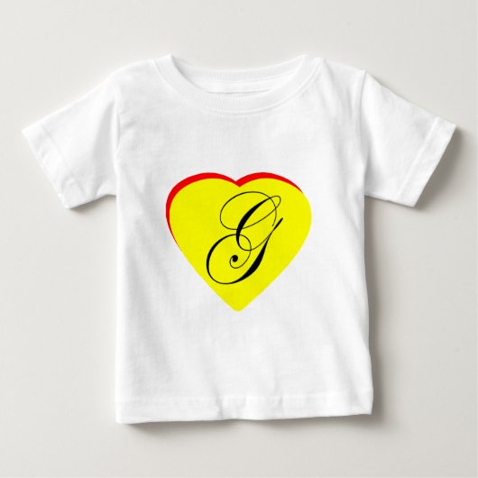 ハートイエローレッドG結婚式招待状ザ・ミュージアムZ ベビーTシャツ (正面)
