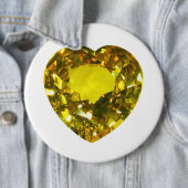 ハートイエロー宝石 缶バッジ (インサイチュ)