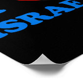 ハートイスラエルI愛イスラエル独立記念日スターO ポスター (角)