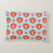ハートイチゴと水玉模様とハート アクセントクッション (裏面)