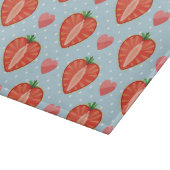 ハートイチゴと水玉模様とハート カッティングボード (角)