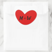 ハートイニシャルシール スクエアシール (バッグ)