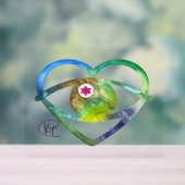 ハートイブアイアース水彩画 アクリルサイン (ニュートラル)