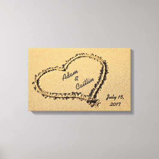 ハートインサンドキャンバスアートプリント キャンバスプリント (正面)