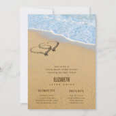 ハートインサンドサマービーチブライダルシャワー 招待状 (正面)