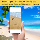 ハートインサンドサマービーチブライダルシャワー 招待状