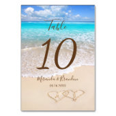 ハートインサンドトロピカルビーチ結婚式 テーブルナンバー (正面)